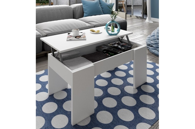 Mesa centro Elevable ELEVA Blanco Artik