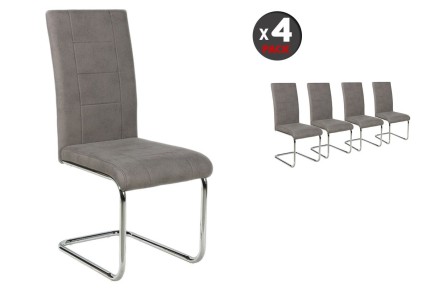 Pack 4 sillas salón SAN Gris