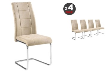 Pack 4 sillas salón SAN Beige