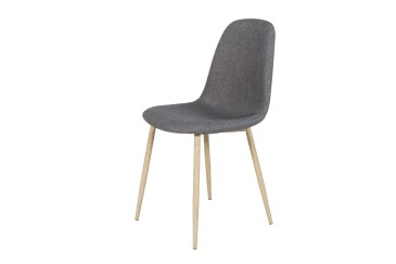 PACK Moderno Mesa de centro fixa 140x80 + 4 cadeiras em cinzento natural ao MELHOR PREÇO