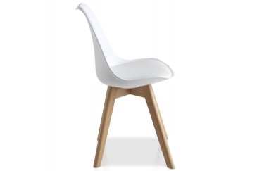 Conjunto de 4 cadeiras de design BEECH em branco