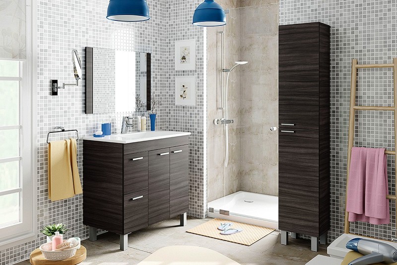 Mueble de Baño AKTIVA Gris Ceniza