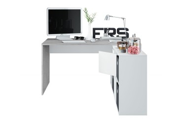 Mesa de estudo/escritório/escritório em branco e cimento