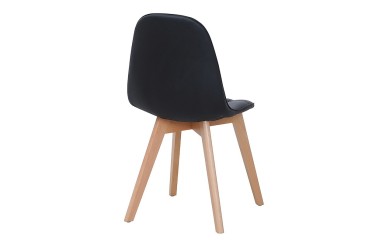 Conjunto de 4 sillas MOON de Diseño tapizadas en color negro