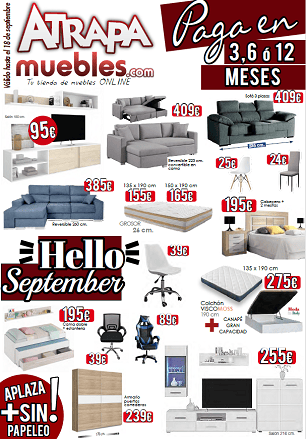 Catalogo Muebles Septiembre 2023 Rebajas Vuelta al Cole